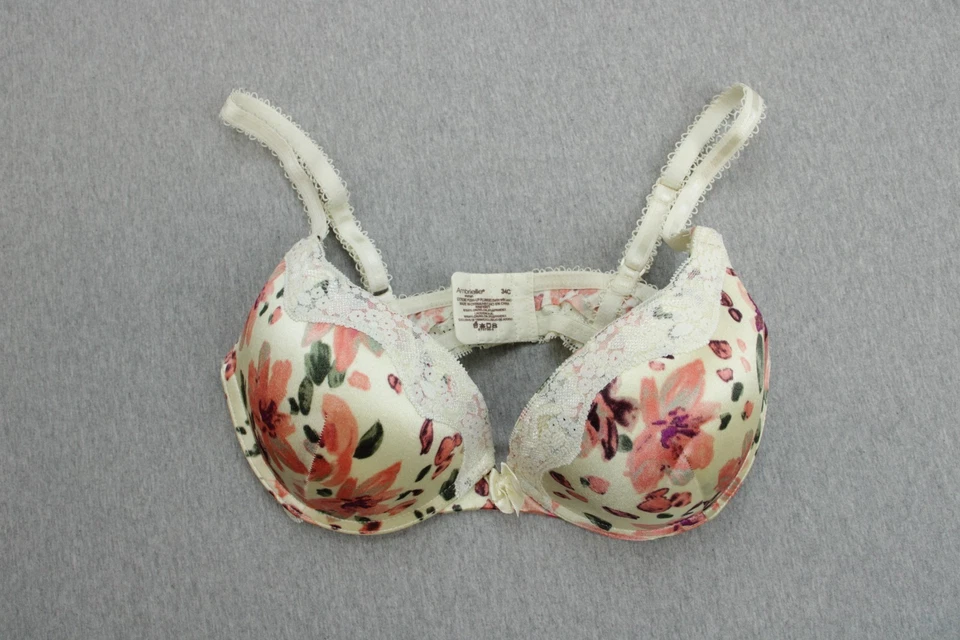Sujetador Ambrielle 34C Push Up Acolchado Correa con Aros Floral Encaje Satinado Foto 1 de 4