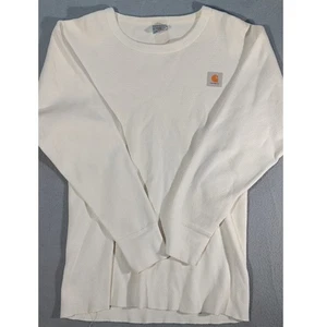 Camisa de Colección Carhartt Tejido Gofre Térmica Manga Larga XL Off White 100% Algodón  - Imagen 1 de 5