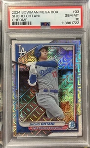 2024 Bowman Chrome Shohei Ohtani Mega Box Refractor Card Psa 10 !!! - Bild 1 von 2