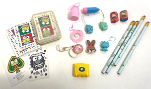 Vintage Rare Sanrio 80s-90s Erasers Charms Japan Twin Star Hello Kitty Keroppi - Picture 1 of 20