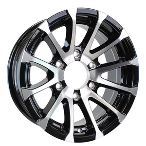 eCustomrim Aluminum Trailer Wheel 16X6 16" Avalanche Black 6 Lug On 5.5" Center - Bild 1 von 6