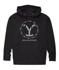 Black 'Yellowstone' Barbed Wire Pullover Hoodie Large