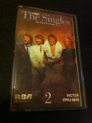ABBA The Singles The First 10 ten years cassette Voulez-Vous Chiquitita 1982 RCA - Image 1 of 4