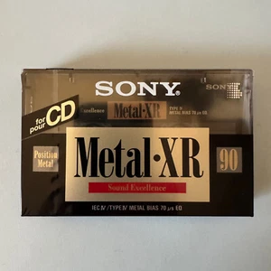 SONY Metal-XR 90 Min Type IV 4 Position Metal Blank Audio Cassette Tape 1992 NEW - Picture 1 of 3
