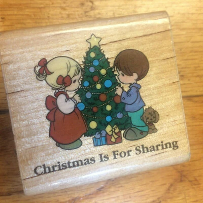 MOMENTOS PRECIOSOS NAVIDAD ES PARA COMPARTIR ÁRBOL VACACIONES PERRO SELLO DE GOMA ASUNTO  Foto 1 de 4