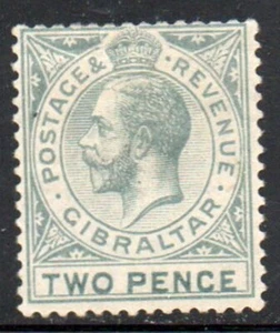 Gibraltar Sc 68 1912 2d grau George V Briefmarke neuwertig - Bild 1 von 1