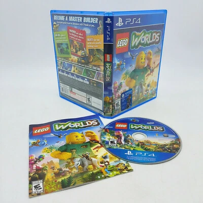 LEGO Worlds (Sony PlayStation 4, 2017) PS4 Complete w/ Manual Tested Working - Image 1 of 4