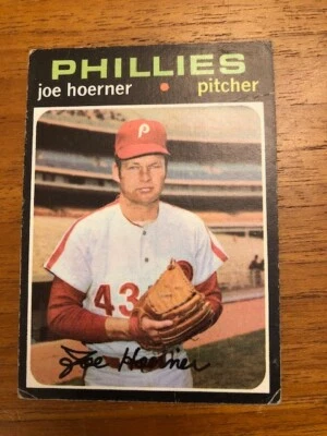 1971 Topps Baseball Card Joe Hoerner #166 VG - Image 1 of 2