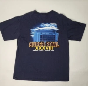 Vintage Super Bowl XXXVIII 38 Houston TX Shirt Men's Shirt Size L - Imagen 1 de 24