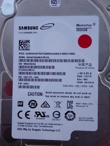 3 TB Seagate ST3000LM016 | SN: W80 | N.o de parte: 1n217v-566 | FW: 0001 | WU | 09/2015 #04 - Imagen 1 de 1