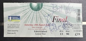 Shane Warne Domestic Final Debut Ticket Autograph Daniel Radcliffe Harry Potter