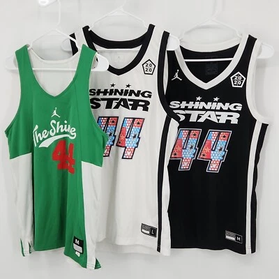 2 Jordan Shine 2020 Official HOME And AWAY Jerseys White/Black Bonus The Shine  - Image 1 of 4