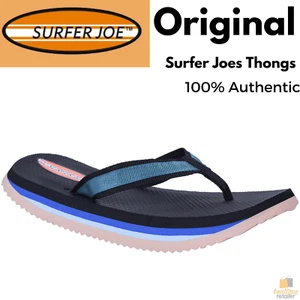ORIGINAL SURFER JOE Thongs Flip Flops Mens Sandals Shoes Comfortable Slippers - Picture 1 of 12