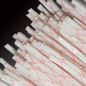 Tubos de alambre de alta temperatura de 1 metro 3 mm-30 mm tubo de carcasa de fibra de vidrio de cera amarilla  - Imagen 1 de 6