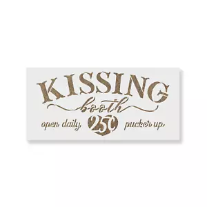 Plantilla de letrero de cabina de beso - plantillas Mylar duraderas y reutilizables - Imagen 1 de 5