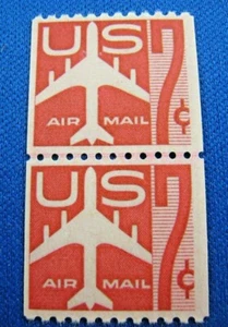 UNITED STATES 1960 - SCOTT #C61 LINE PAIR MNH (U40) - Picture 1 of 3