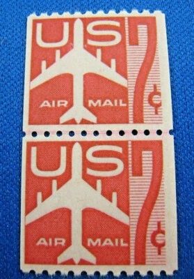 UNITED STATES 1960  -  SCOTT #C61 LINE PAIR      MNH       (U40) - Image 1 of 3