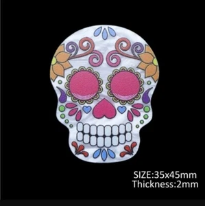 5 pc. GLITTER Day of the Dead Planar Resin Flatback 1266236 Sugar Skull - Picture 1 of 1