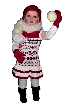 ❤NUOVO❤4 PEZZI❤BONNIE BABY❤VESTITO MAGLIONE+COLLANT❤CAPPELLO ROSSO SCINTILLANTE+MITTINE❤TAGLIA 24 M - Immagine 1 di 4