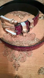 Vintage Tawan ROG 1996 Belt made in Italy./ Neiman Marcus Leather - Picture 1 of 7