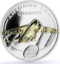 2008 Antonov Ukraine Planes AN-124 Condor gilded silver coin