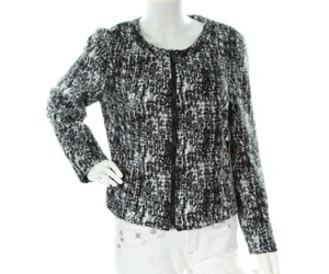 Vince Camuto Black & White Zip 194370 Womens Jacket Blazer Size Large $235 - Picture 1 of 5