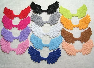 2er SET / GROSSE WANDLEUCHTE VERSCHÖNERUNG Filz - ENGELFLÜGEL 4 x 7 cm SA01 - Bild 1 von 14