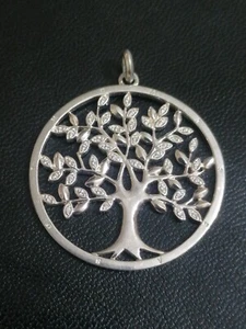 Authentic Thomas Sabo Tree of Life In Circle With White Zircon Pendant 43.5mm 8g - Picture 1 of 8