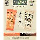 ALOHA Organic Plant Based Protein Bars 14 x 1.9oz Peanut butter & Coconut Almond