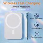 10000 mAh Magnetic Power Bank for iPhone 14/13/12 Slim Wireless Charger Portable