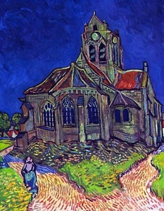 The Church of Auvers by Vincent Van Gogh Giclee Fine Art Print Repro on Canvas - Picture 1 of 1