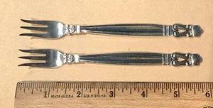 Georg Jensen Sterling Dänemark Eichel 5 5/8" Cocktail Gabel Paar kein Monogramm - Bild 1 von 7