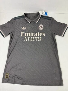 Real Madrid 24/25 Authentic Third Jersey Adidas Men’s Size Medium Gray Slim Fit - Picture 1 of 8