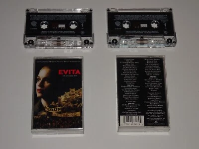 EVITA MADONNA COMPLETE MOTION PICTURE MUSIC SOUNDTRACK 2 CASSETTE TAPE SET RARE - Image 1 of 4