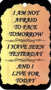 1097 I Am Not Afraid To Face Inspirational Saying Sign Magnet Christian Gift - Picture 1 of 6