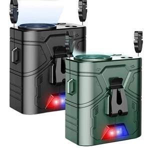 For Outdoor Portable Waist Fan 5 Speeds Rechargeable 20000mAh Battery LED Light - Photo 1/22