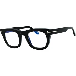 Tom Ford TF 5872-B 001 Black Unisex Eyeglasses 48-25-140 Blue Block Lenses - Picture 1 of 4