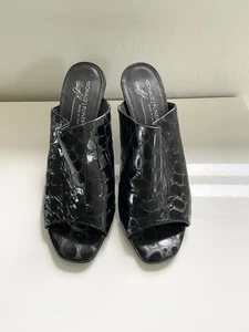 Vintage Donald J. Pliner Crocc Patent Leather Shoes - Picture 1 of 6