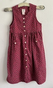 Vintage April Cornell Cornelloki 100% Cotton Red Sleeveless Frock Dress Size 7/8 - Picture 1 of 12