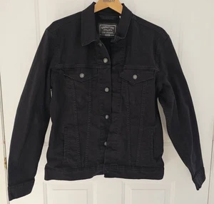Signature by Levi Strauss Gold Label Black Denim Men's Trucker Jacket Size Med - Picture 1 of 5