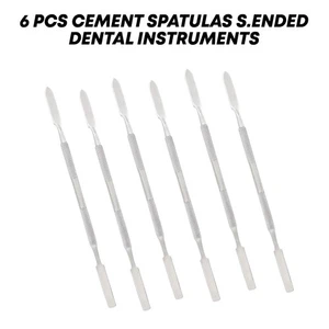 6 Pcs Cement Spatulas Double-Ended Set Stainless Steel Dental Instruments German - Picture 1 of 2