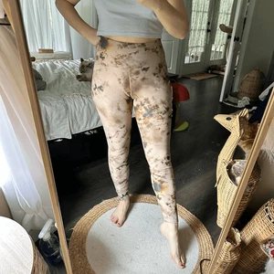 Beach Riot Sport Women’s Small Brown Tie Dye Athletic Workout Leggings - Picture 1 of 6