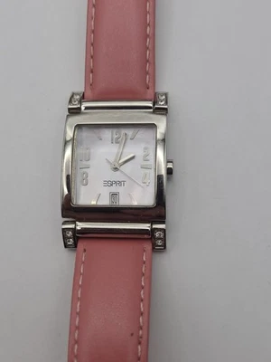 Ladies ESPRIT Analog Quartz Womens Watch Pink MOP Dial New Battery Working - Image 1 of 4