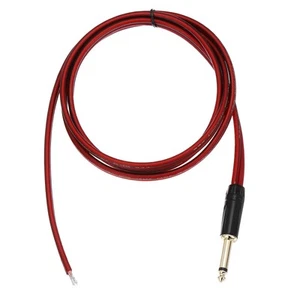 Gold Plated TS Mono Plug Cable, 4.9ft TS Mono Plug to Bare Wire Open End - Afbeelding 1 van 6