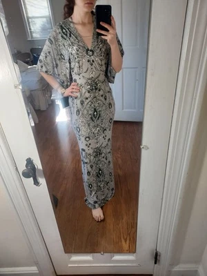 Maxi Vestido Largo Norma Kamali Jewel Obie Gris Talla EU 36 EE. UU. PEQUEÑO Nuevo Foto 1 de 4