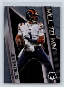 Justin Fields 2022 Panini Mosaic #WW-14 Will to Win Chicago Bears 3-14 - Picture 1 of 2