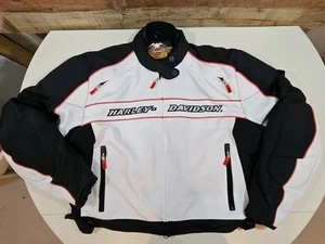 Harley-Davidson® Women's Performance H-D Mesh Riding Jacket White Black Red 2XL - Picture 1 of 9
