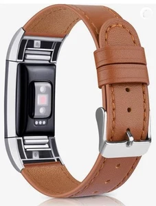 Verstellbare elastische Lederbänder Armband kompatibel Fitbit Alta Alta HR braun - Bild 1 von 7