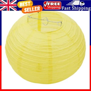 4 inch Paper Lamp Lanterns Foldable Paper Ball Lamp for Wedding Party (Yellow) . - Picture 1 of 4