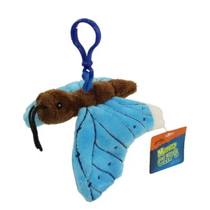 Peluche Planeta Aventura - Clips Poderosos - MARIPOSA AZUL (Clip para llaves - 3,5 pulgadas) - Nuevo - Imagen 1 de 1
